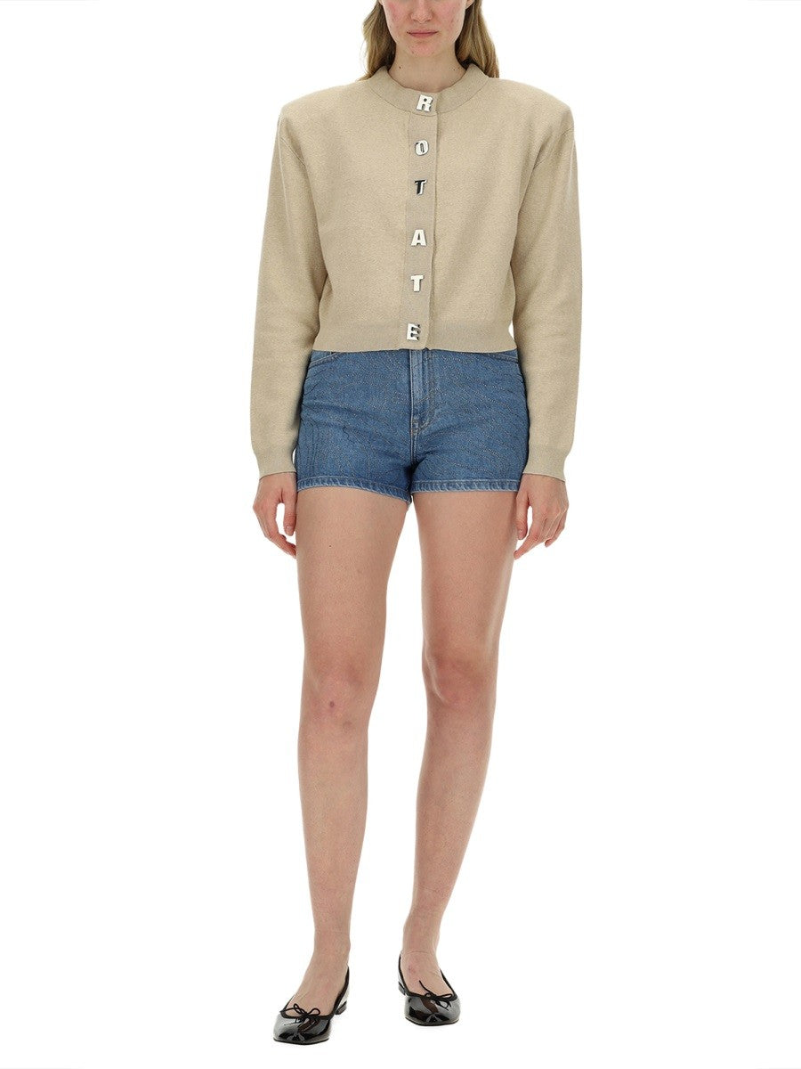 ROTATE BIRGER CHRISTENSEN DENIM SHORTS