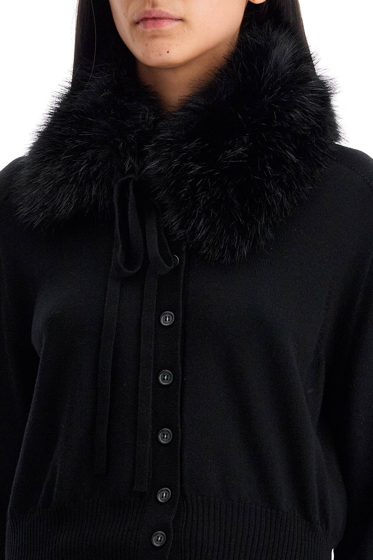 Sportmax detachable collar cardigan