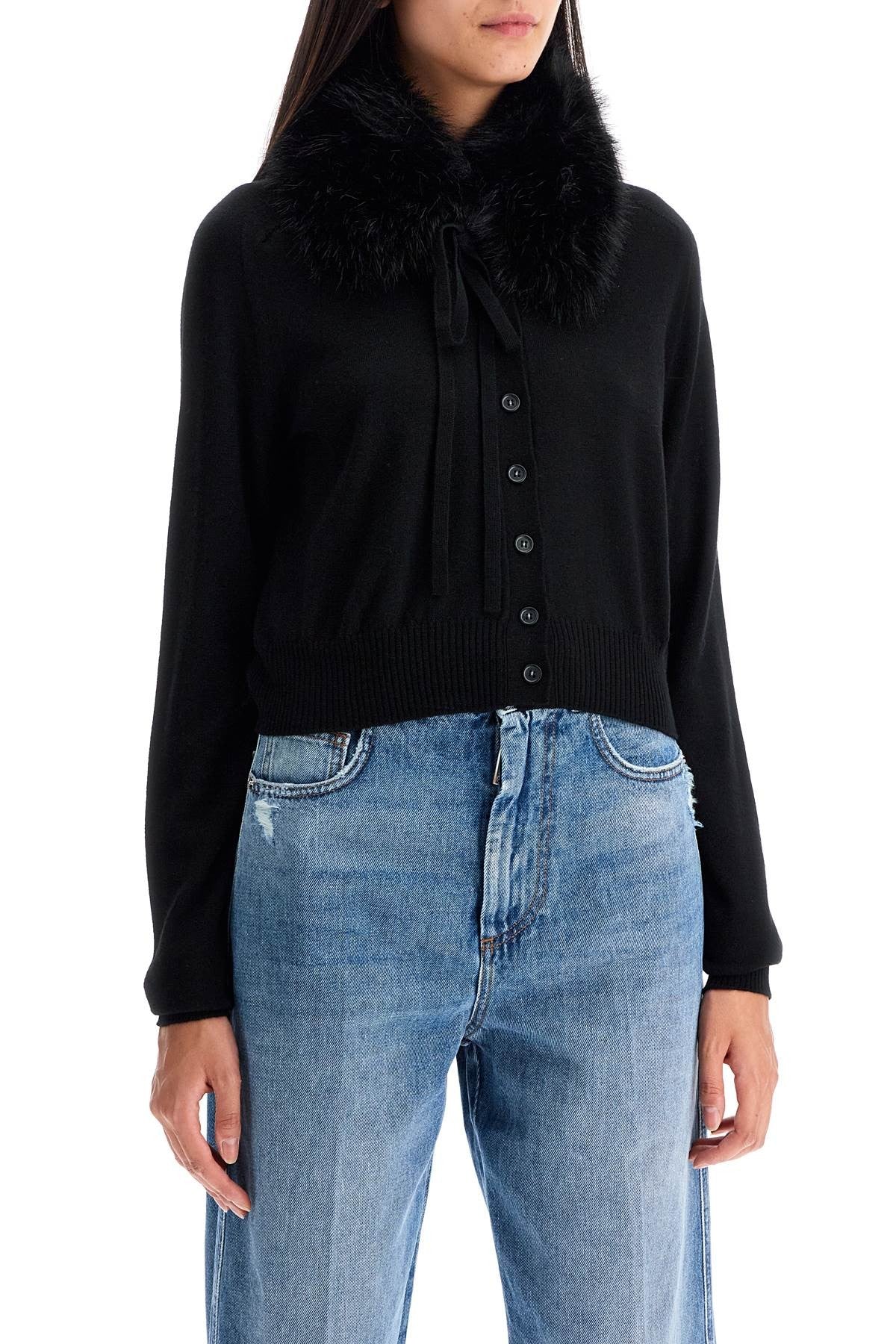 Sportmax detachable collar cardigan