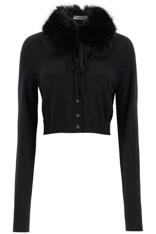 Sportmax detachable collar cardigan