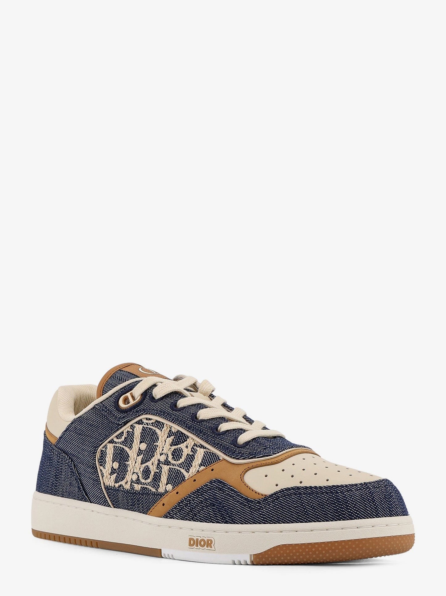 Dior DH SN B27 Uptow denim and leather sneakers