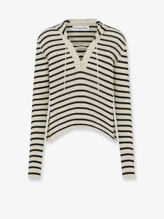 Dior Dioriviera striped linen and silk sweater