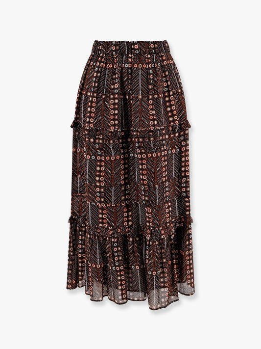 MARANT ETOILE Diya biologic cotton skirt with all-over print
