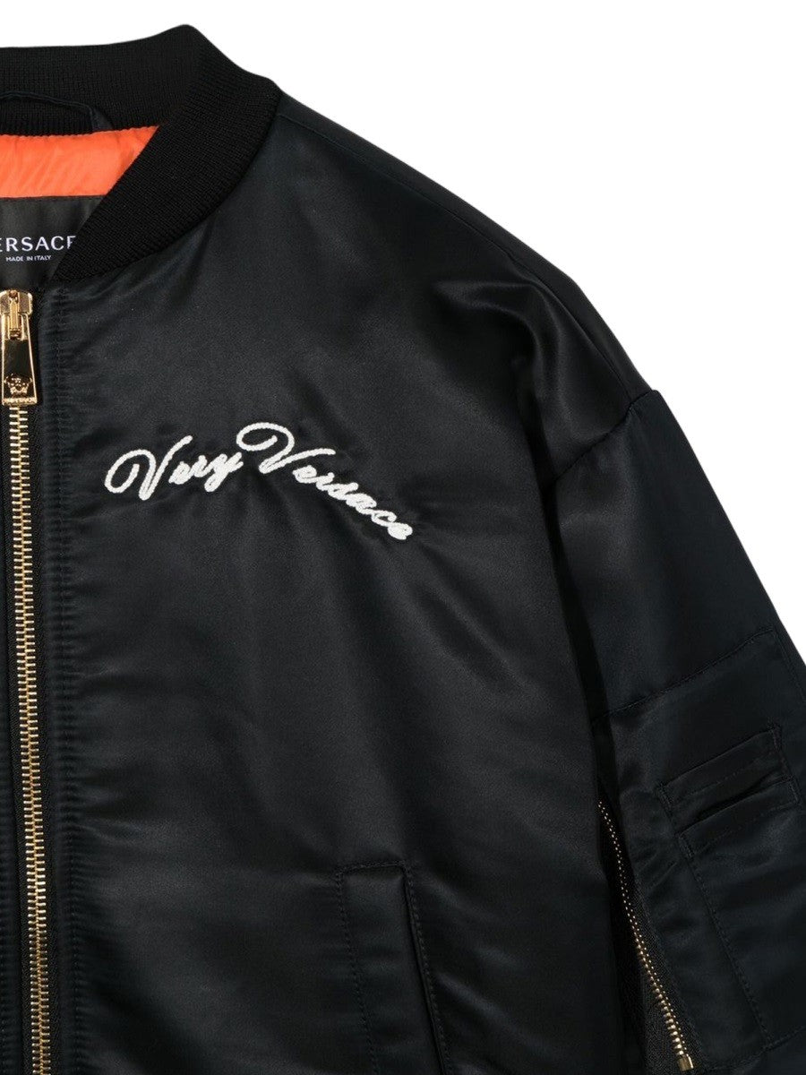 Versace DONATELLA EMBROIDERY BOMBER JACKET