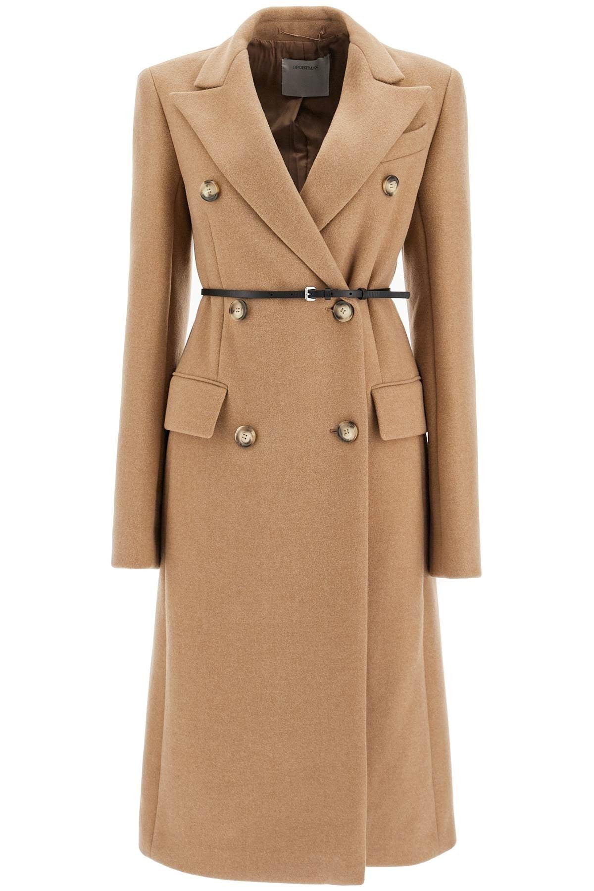 Sportmax double-breasted cashmere blend coat