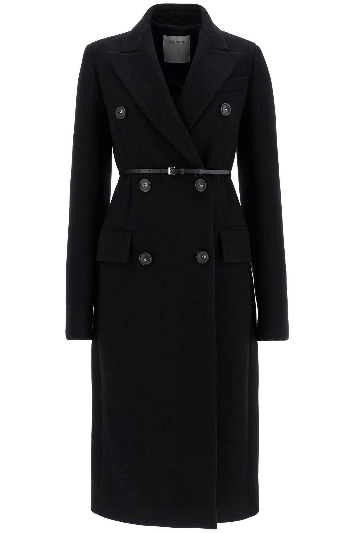 Sportmax double-breasted cashmere blend coat