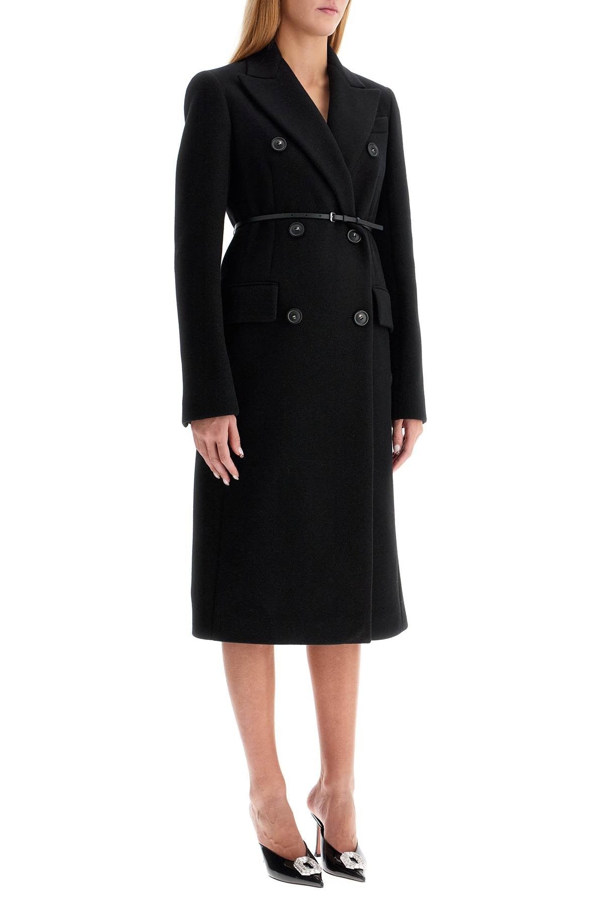 Sportmax double-breasted cashmere blend coat