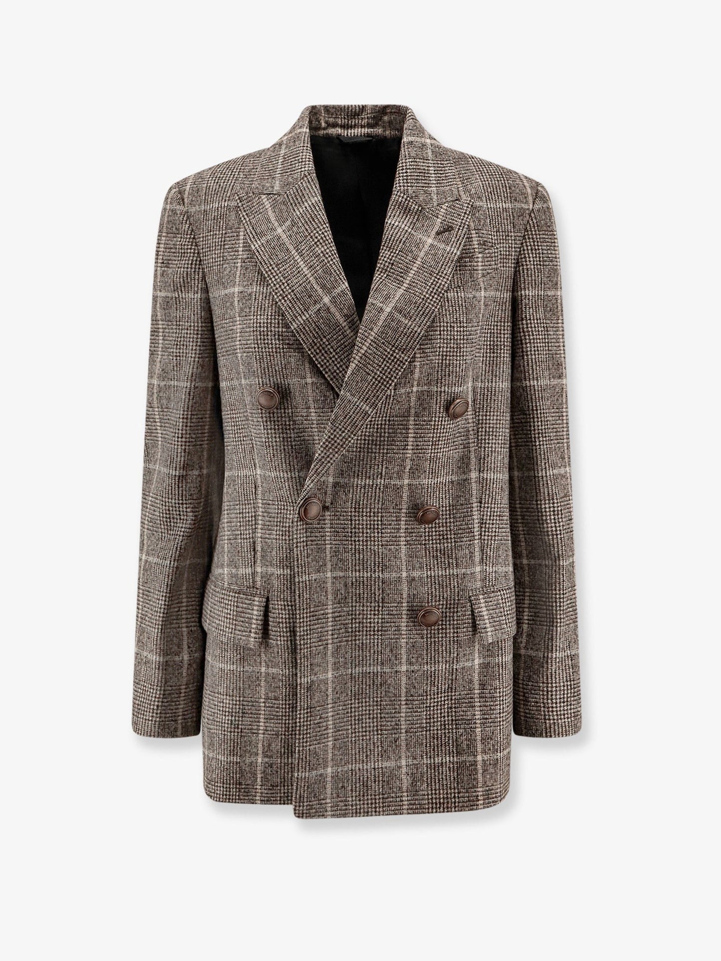 Brunello Cucinelli Double-breasted prince of Wales blazer