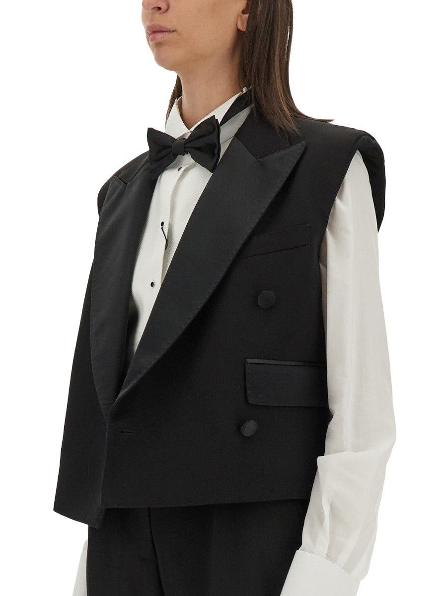 Dolce & Gabbana DOUBLE-BREASTED SLEEVELESS JACKET