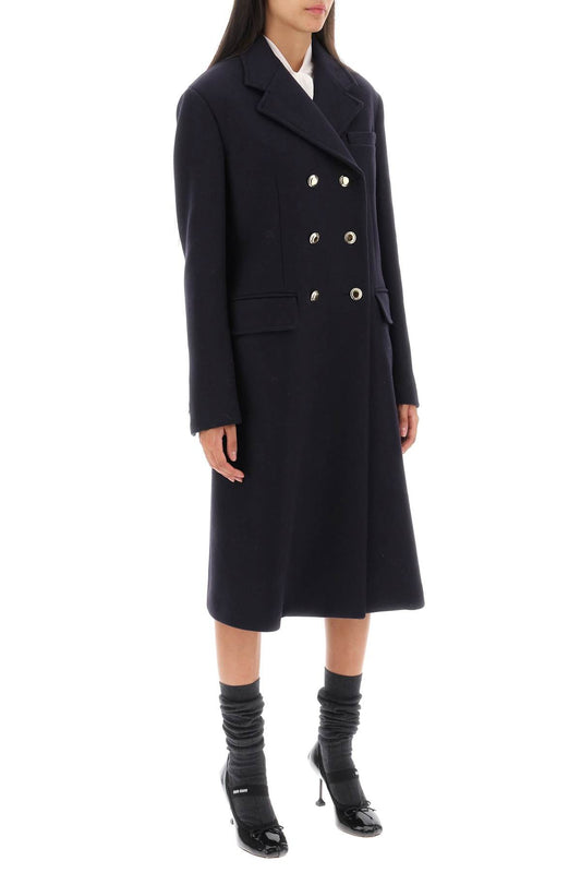 Sportmax double-breasted virgin wool coat