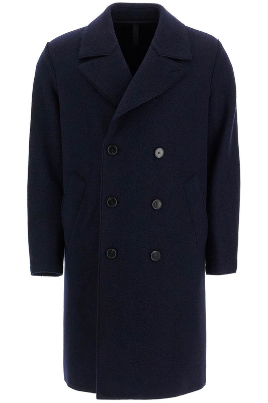 HARRIS WHARF LONDON double-breasted wool coat in boiled