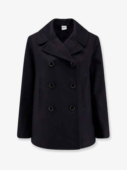 ASPESI Double-breasted wool coat
