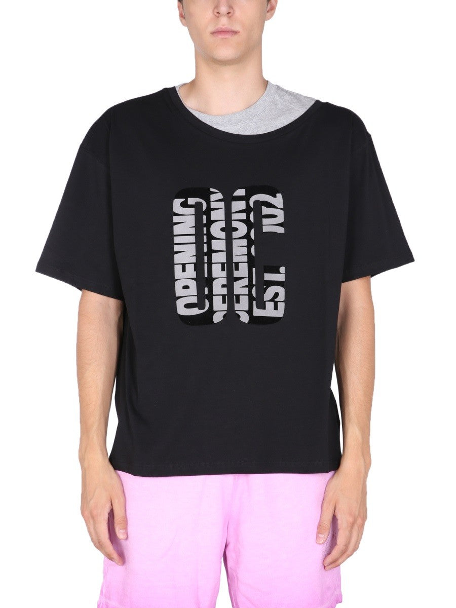 OPENING CEREMONY "DOUBLE COLLAR" T-SHIRT