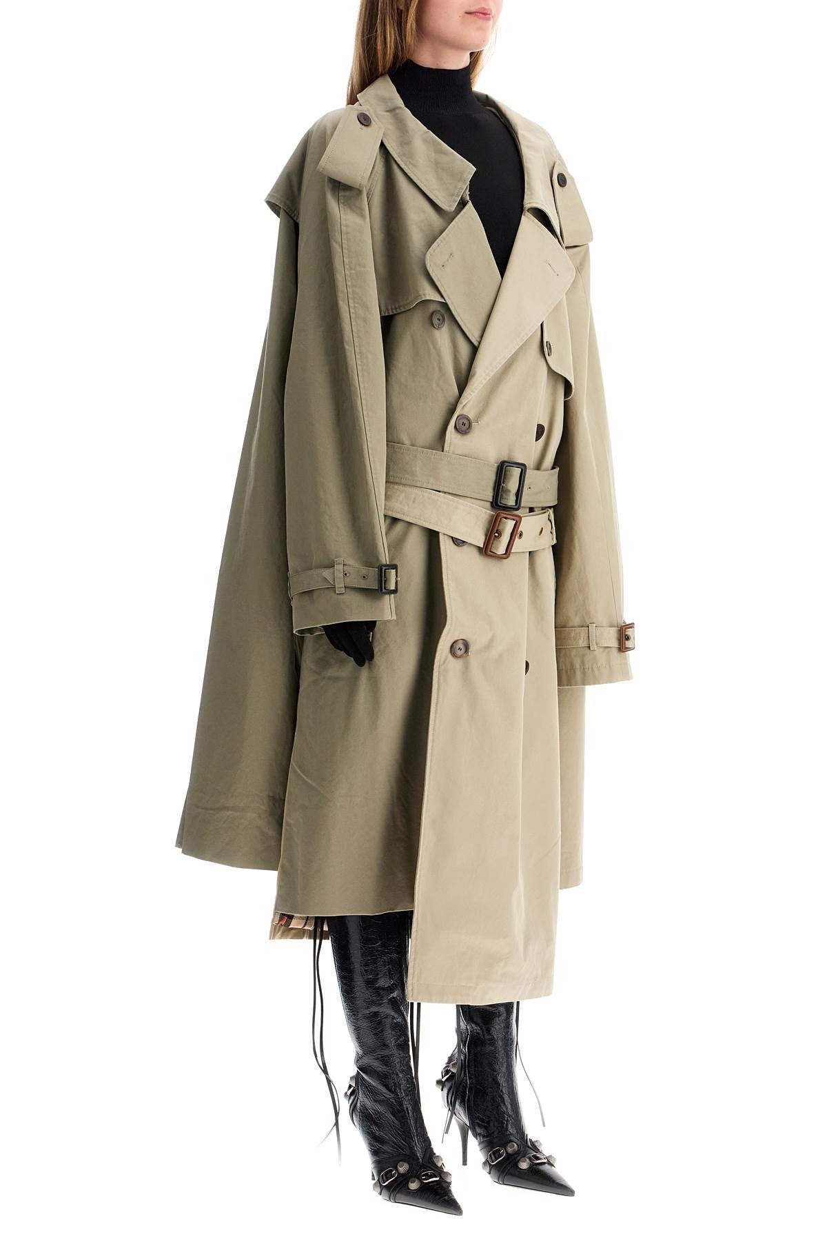 Balenciaga double sleeve trench coat