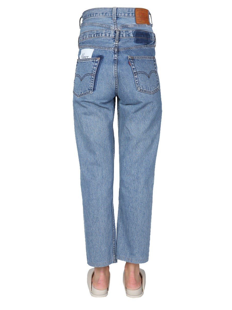 1/OFF DOUBLE WAIST JEANS