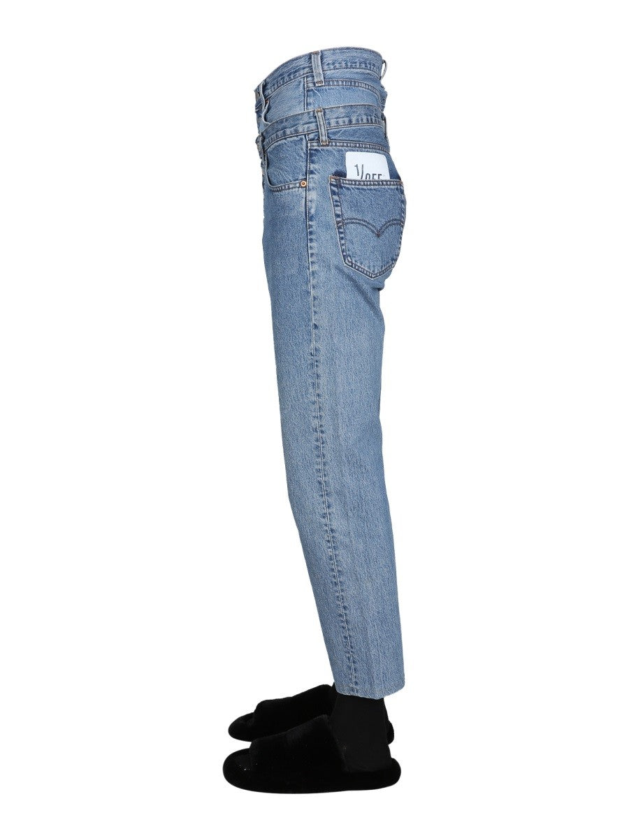 1/OFF DOUBLE WAIST JEANS