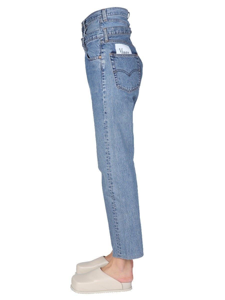 1/OFF DOUBLE WAIST JEANS