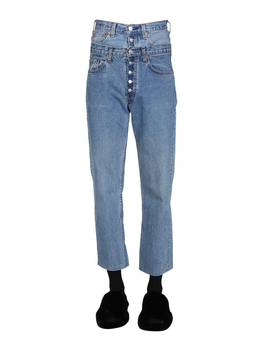 1/OFF DOUBLE WAIST JEANS