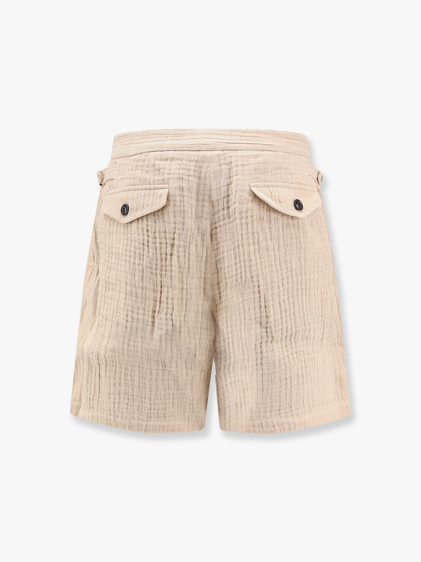TONYWACK Double weave linen bermuda shorts