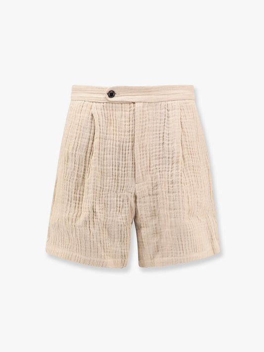 TONYWACK Double weave linen bermuda shorts