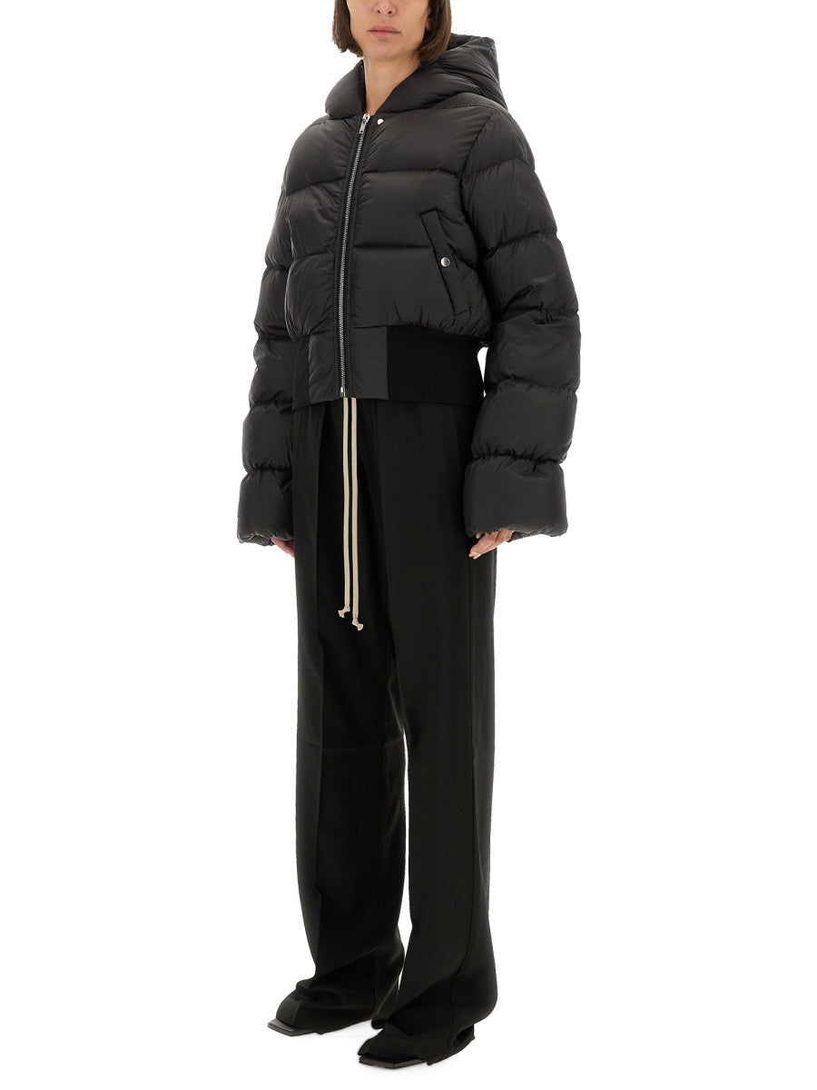 RICK OWENS DOWN JACKET WITH HOOD