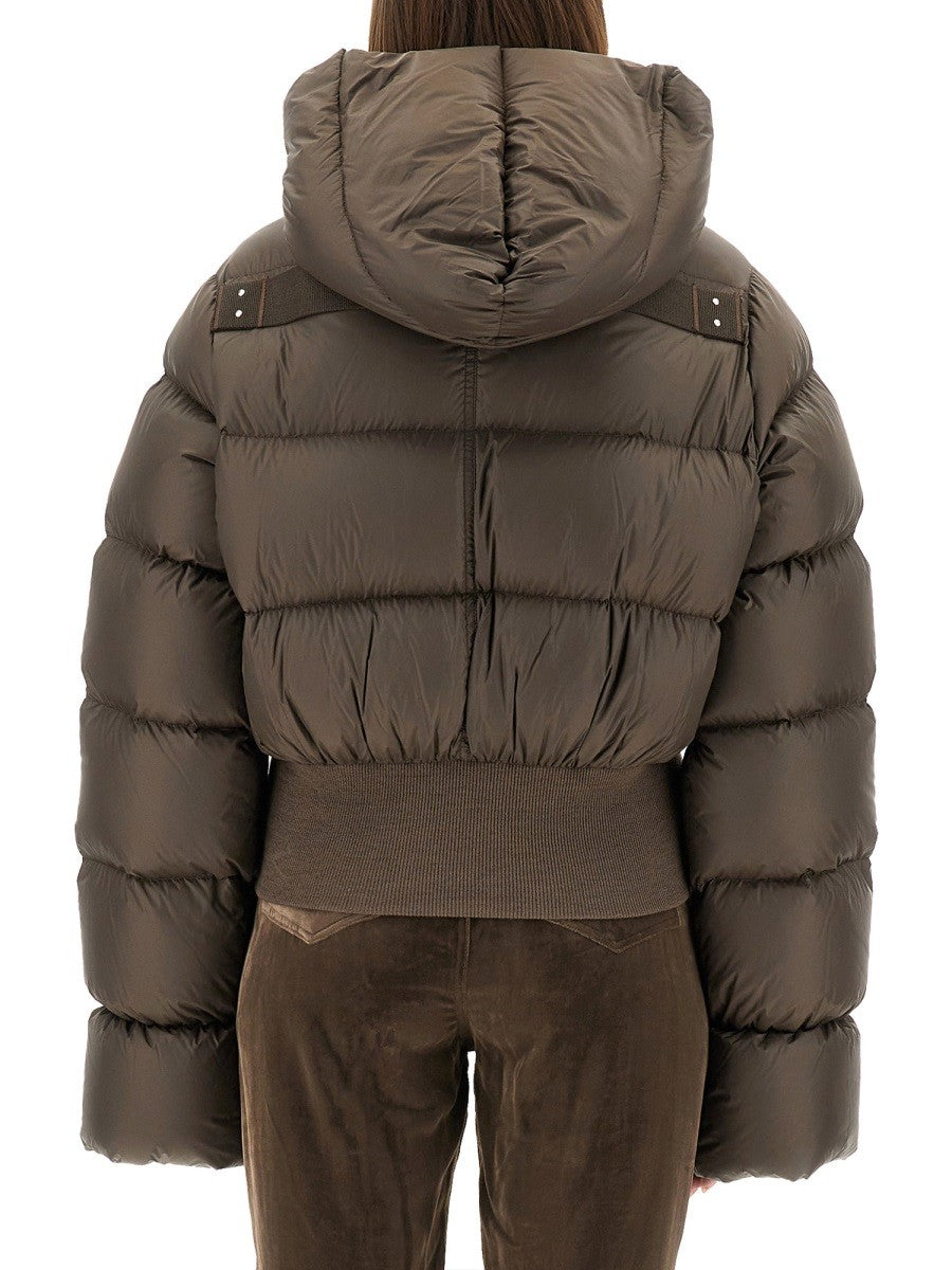 RICK OWENS DOWN JACKET WITH HOOD