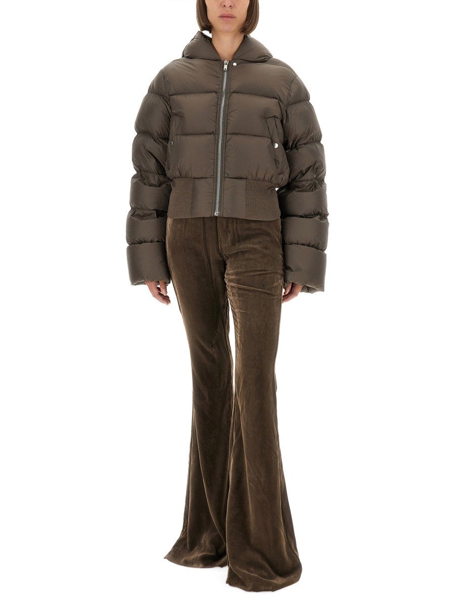 RICK OWENS DOWN JACKET WITH HOOD