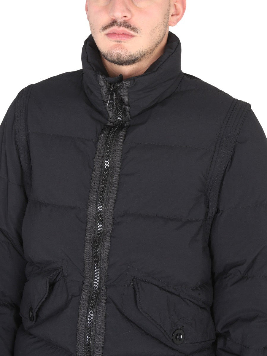 TEN C DOWN JACKET WITH REMOVABLE SLEEVES