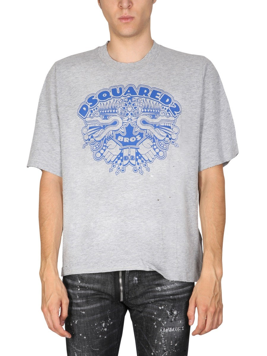 Dsquared DRAGON BROS FOOTBALL T-SHIRT