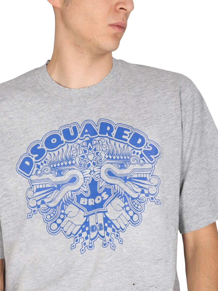 Dsquared DRAGON BROS FOOTBALL T-SHIRT