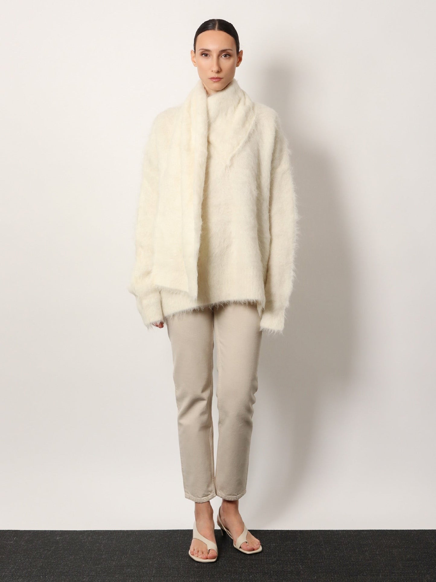 TOTEME Draped-scarf alpaca blend sweater