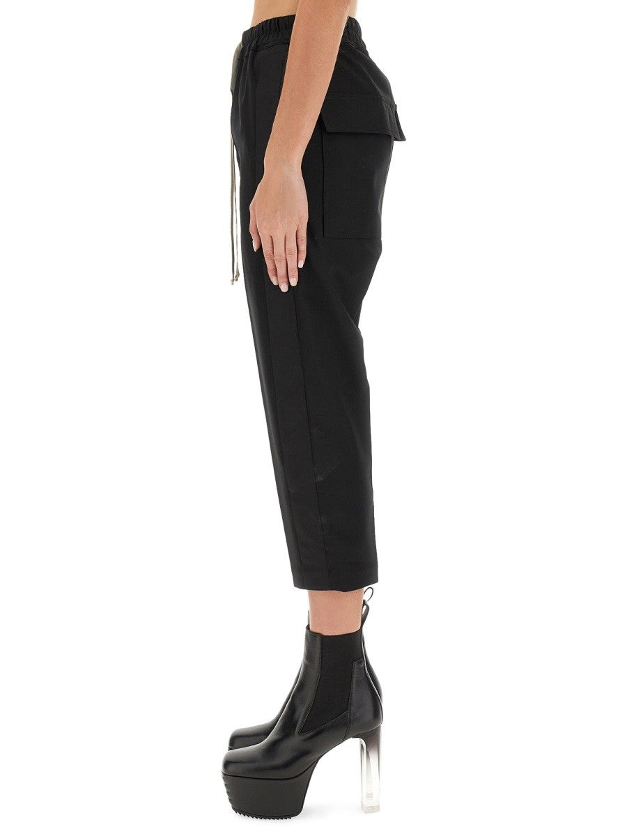 RICK OWENS DRAWSTRING ASTAIRES CROPPED PANTS