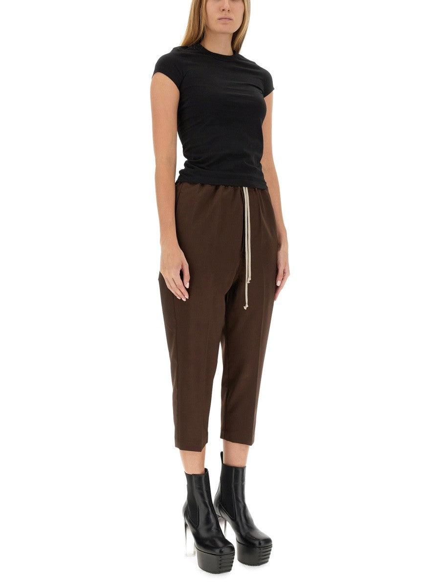 RICK OWENS DRAWSTRING ASTAIRES CROPPED PANTS