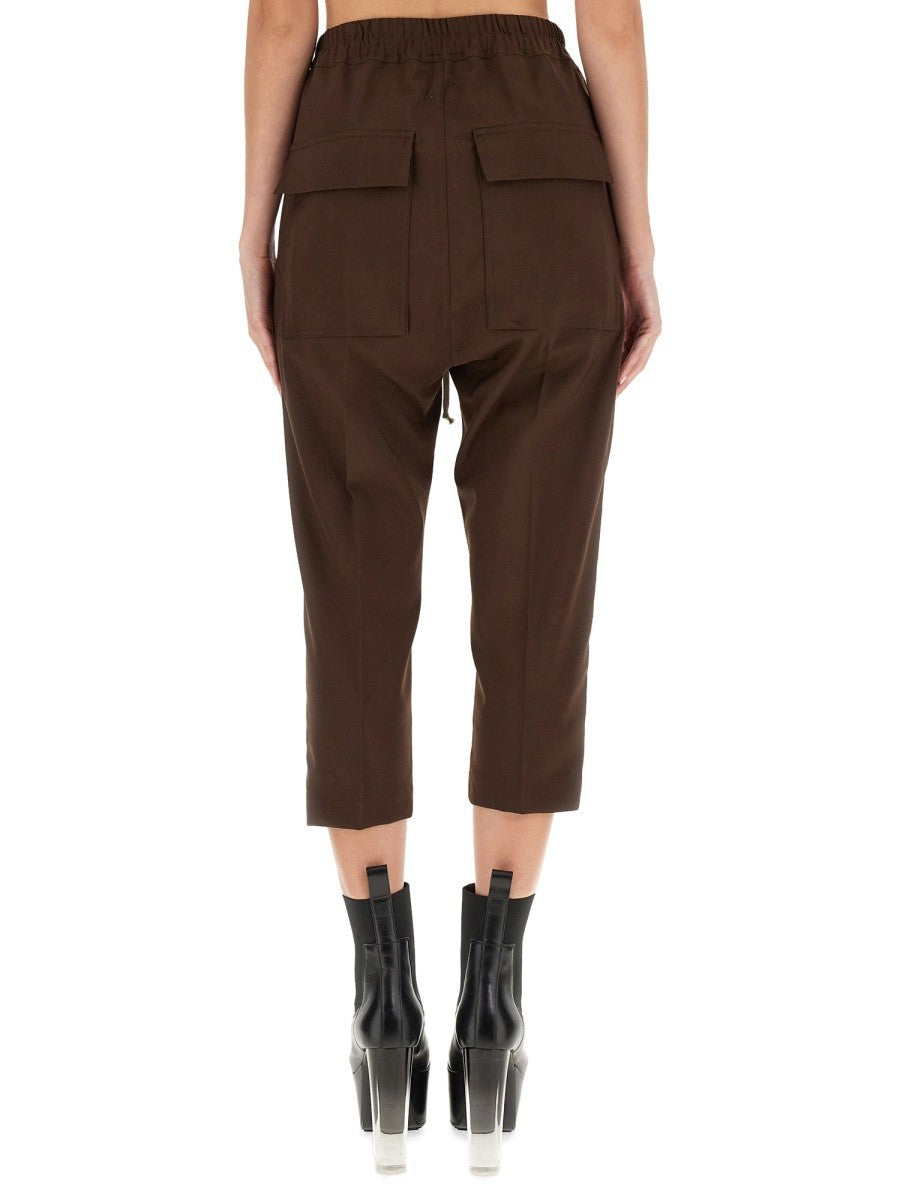 RICK OWENS DRAWSTRING ASTAIRES CROPPED PANTS