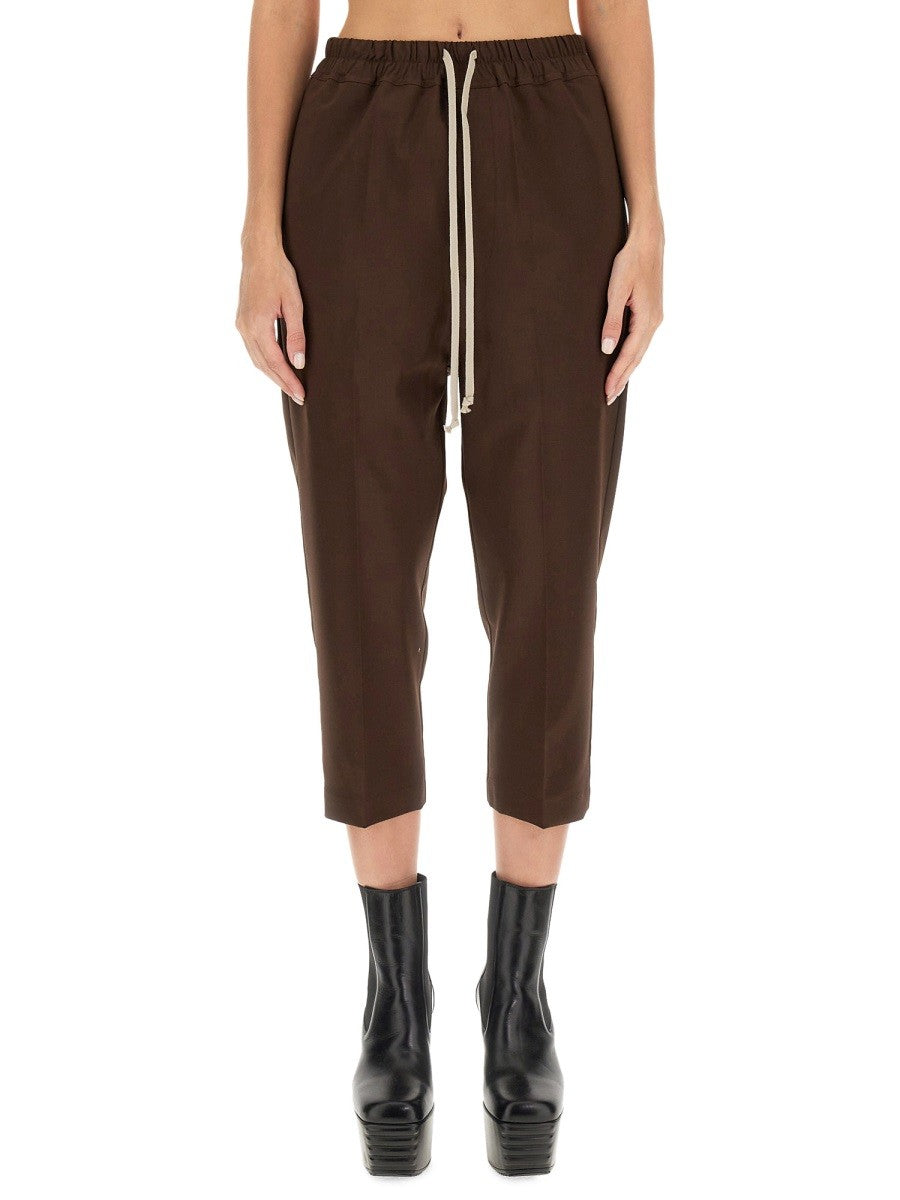 RICK OWENS DRAWSTRING ASTAIRES CROPPED PANTS