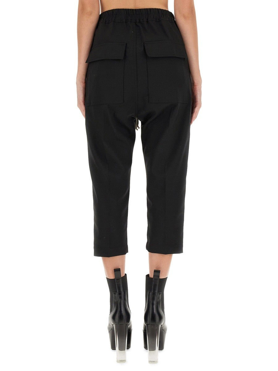 RICK OWENS DRAWSTRING ASTAIRES CROPPED PANTS