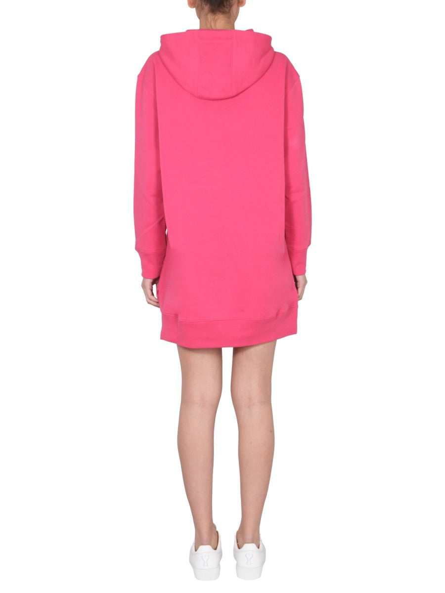 Moschino DRESS WITH MULTICOLOR FLOCKED LOGO