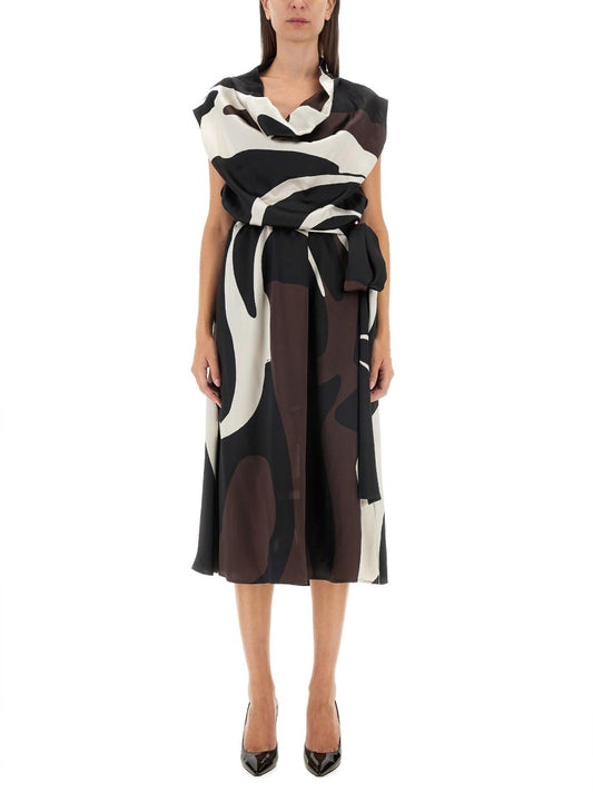 KITON DRESS WITH PRINT