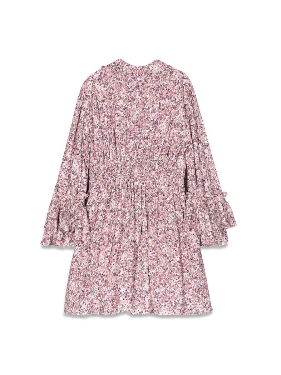 SIMONETTA dress with ruffled collar and sleeves