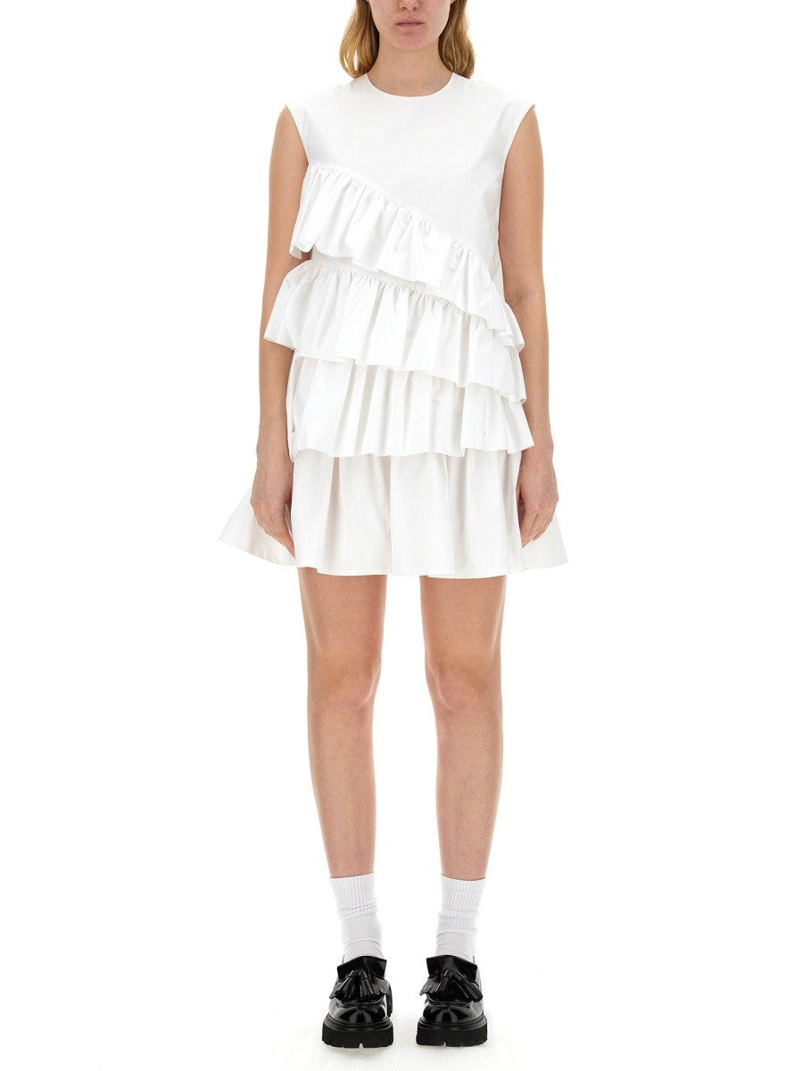 msgm DRESS WITH RUFFLES