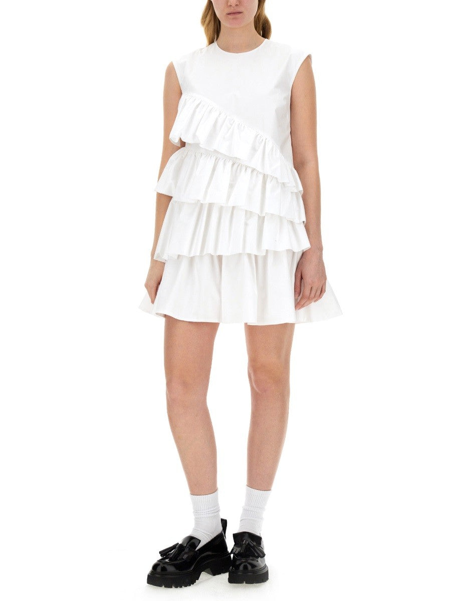 msgm DRESS WITH RUFFLES