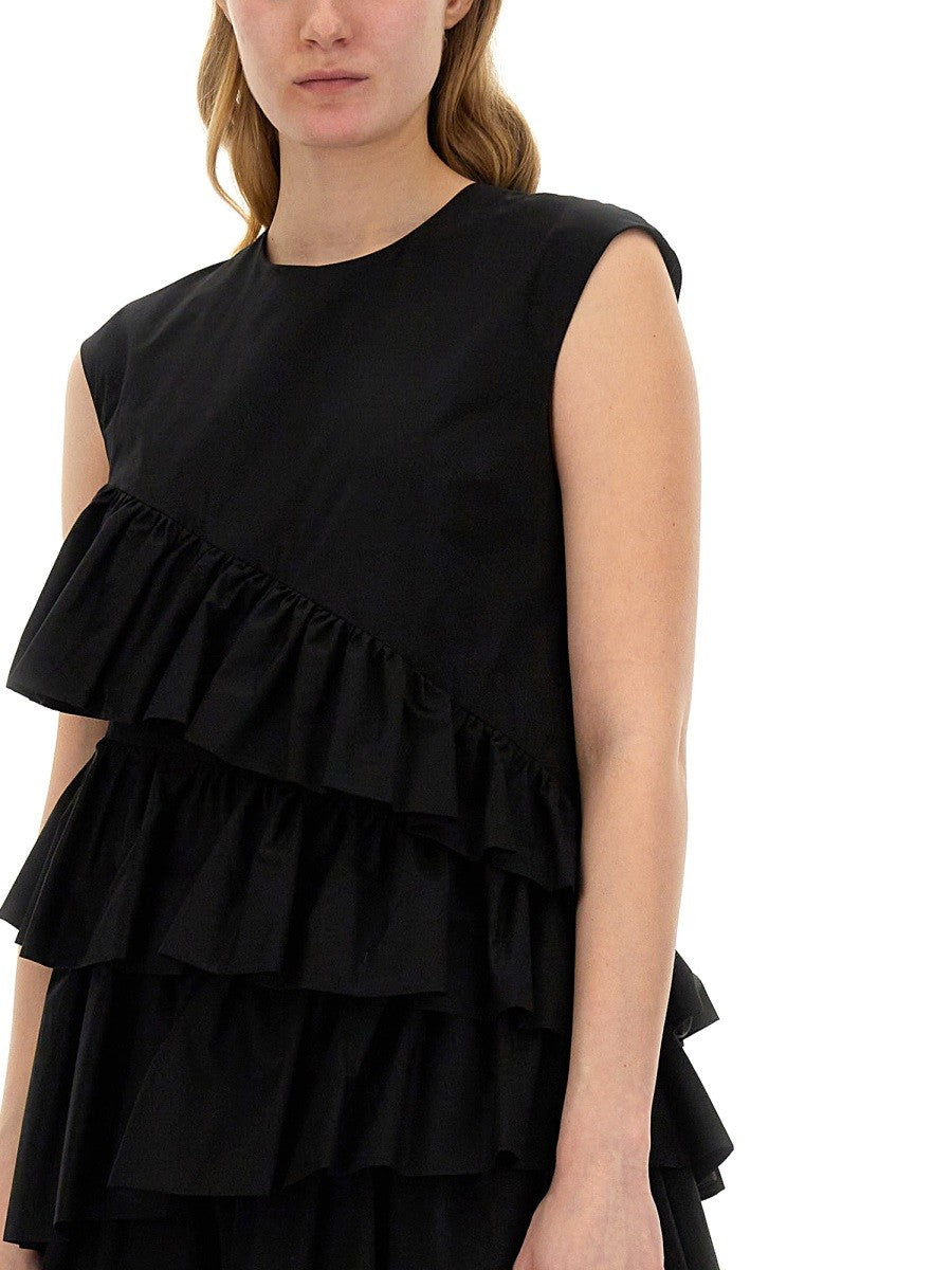 msgm DRESS WITH RUFFLES