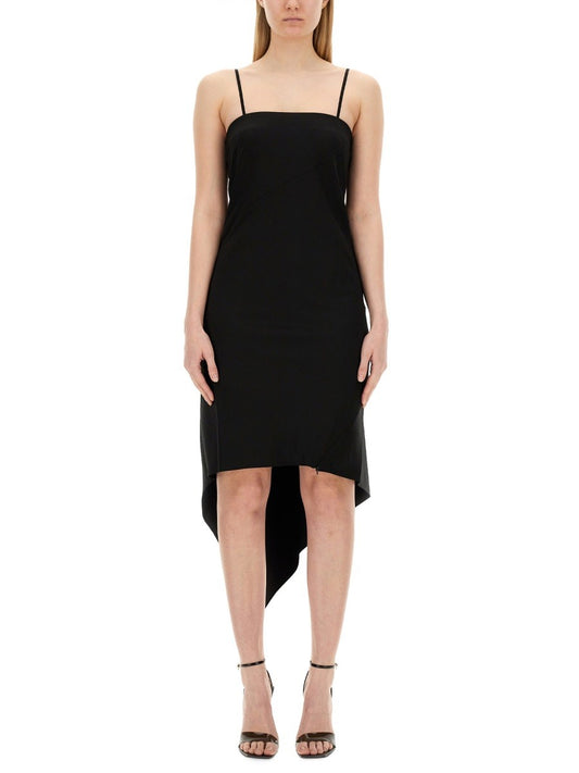 Helmut Lang DRESS WITH SCARF HEM