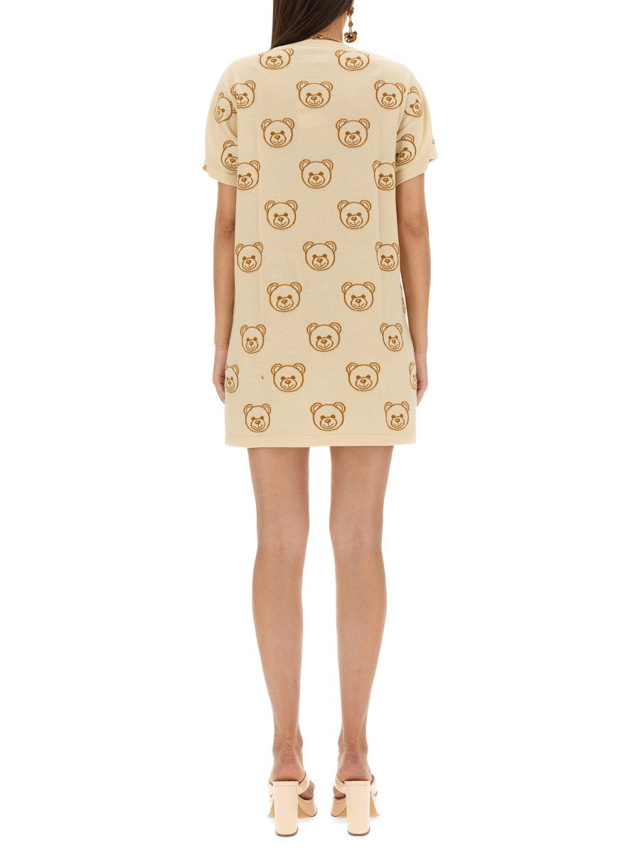 Moschino DRESS WITH TEDDY BEAR EMBROIDERY