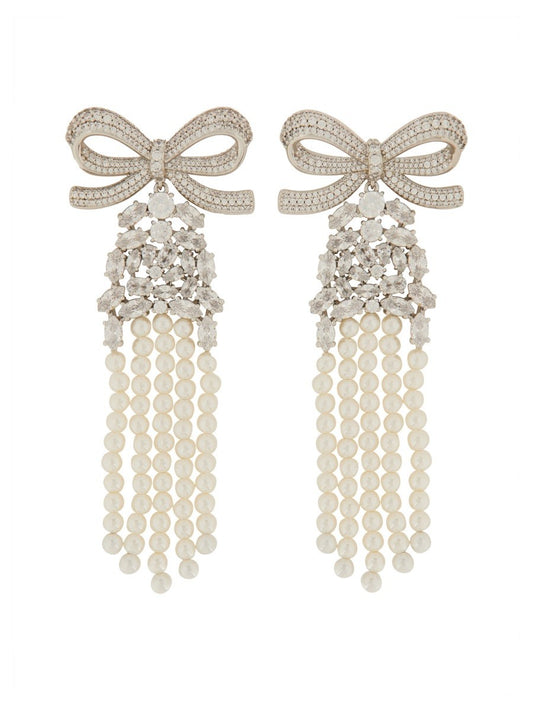 SELF-PORTRAIT DROP EARRINGS WITH BOW