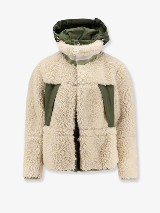 SACAI Eco shearling and nylon jacket