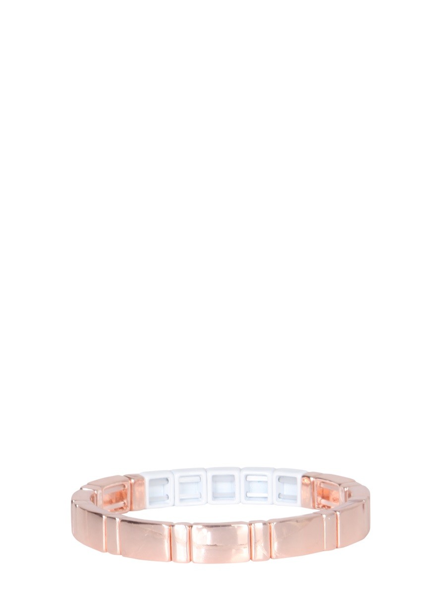 LABEL K ELASTIC BRACELET WITH BLOCK