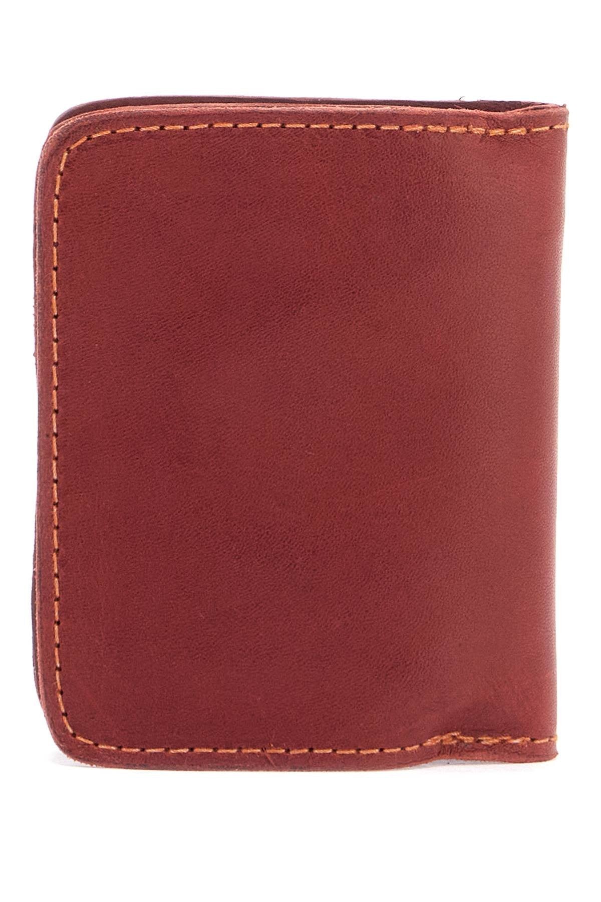 GUIDI elegant red kangaroo leather wallet with card slots