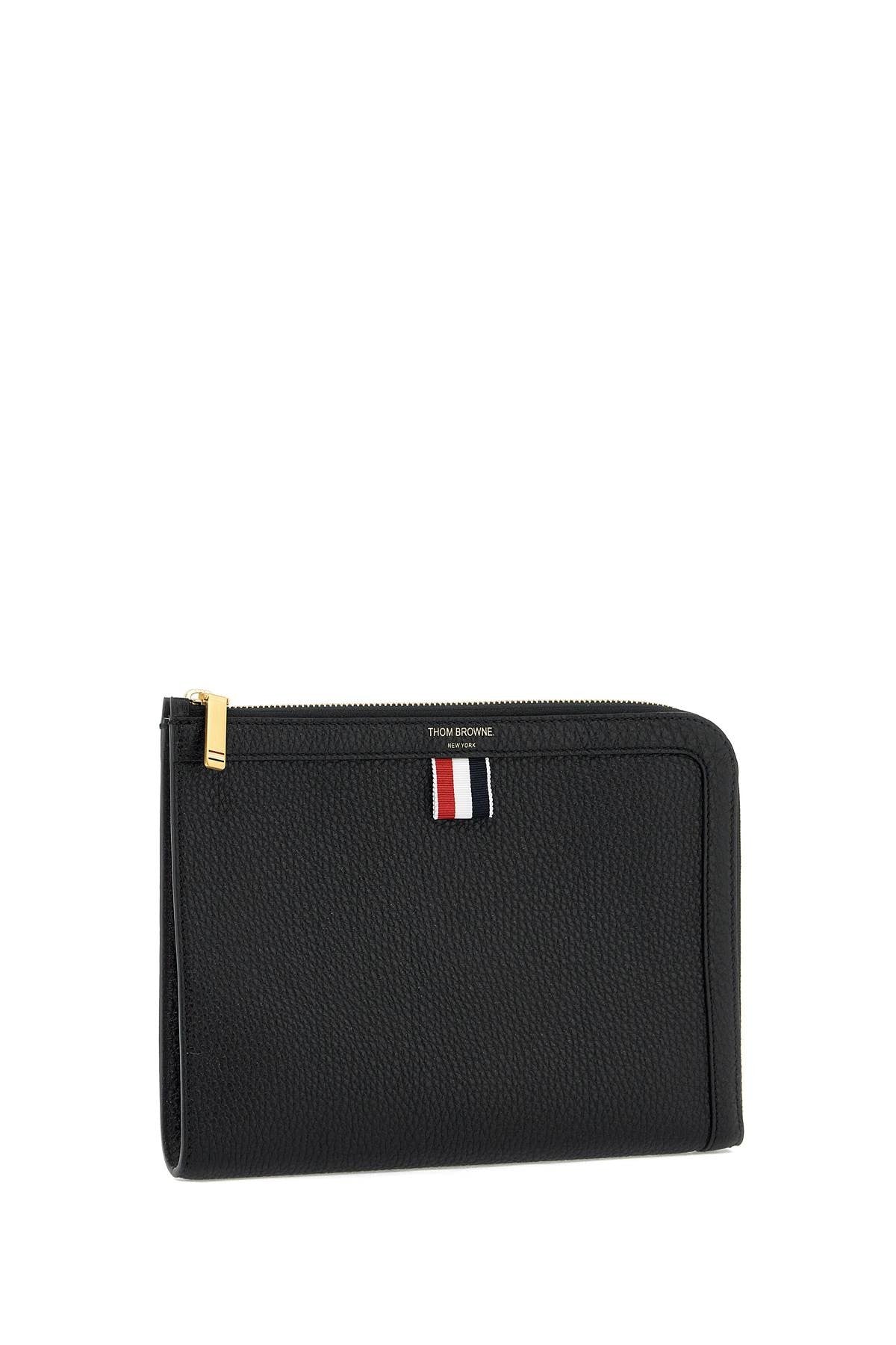 THOM BROWNE "embossed leather pouch