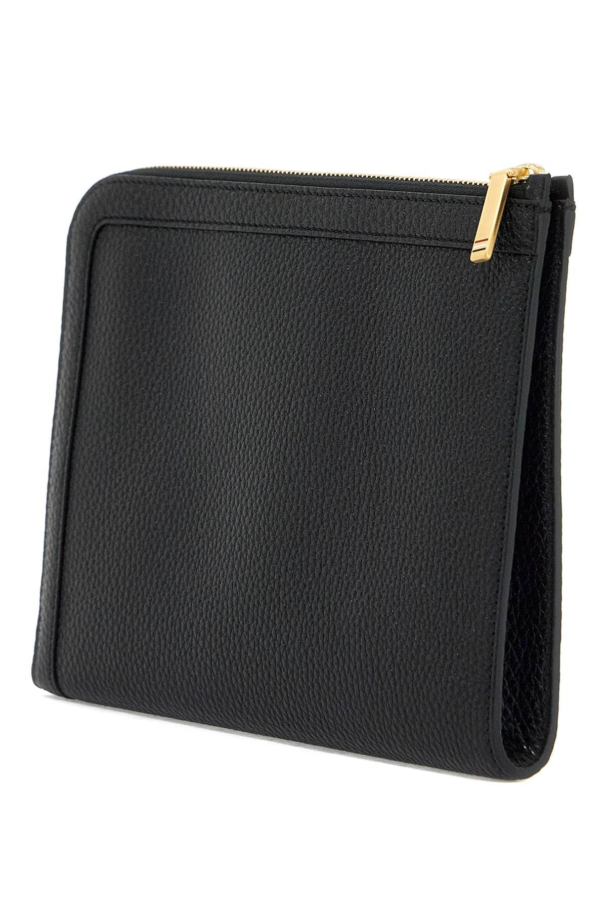 THOM BROWNE "embossed leather pouch